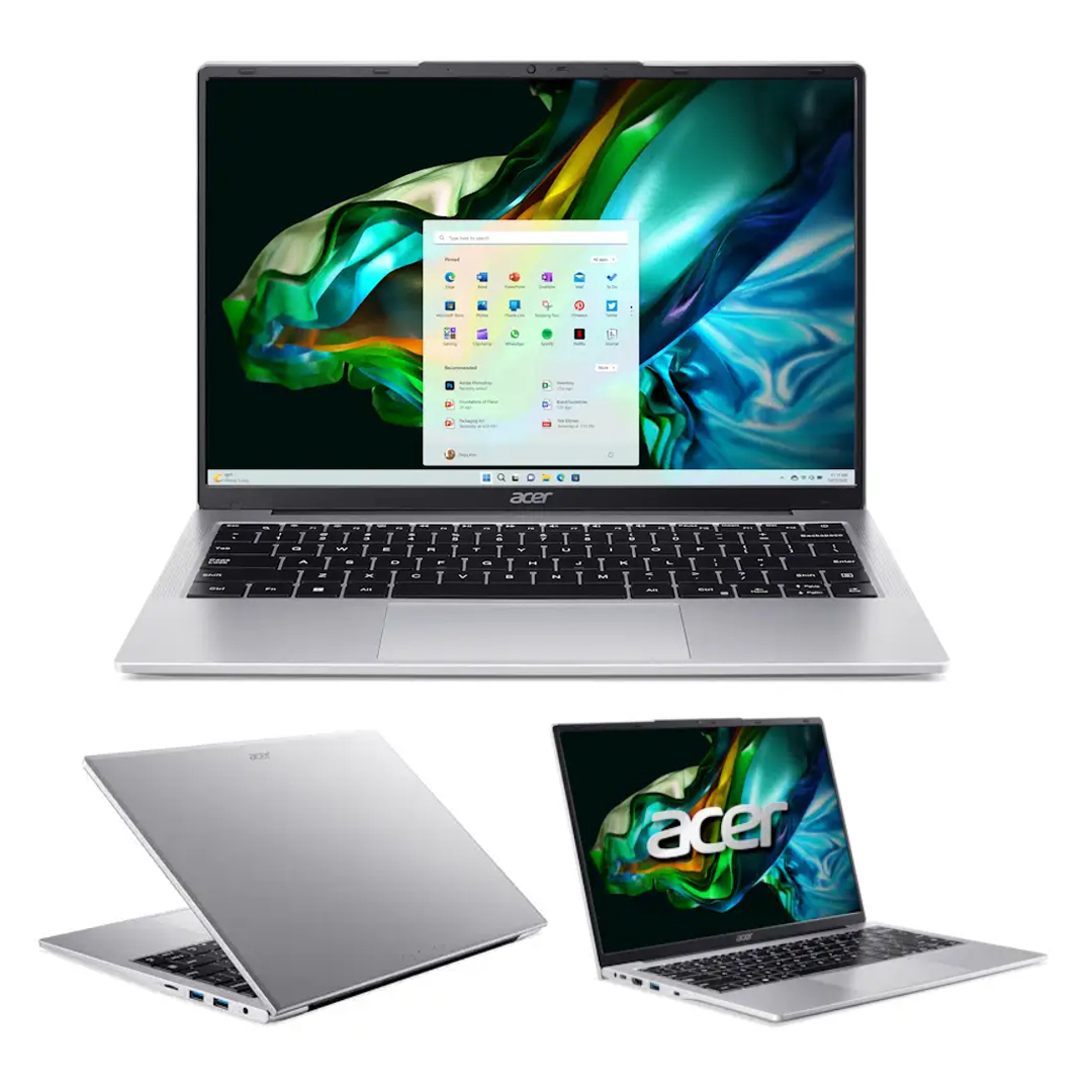 ACER Aspire Lite AL14-32P-32QV INTEL Core 3 N355 3.9Ghz(8cores) RAM LPDDR5 8Gb M.2 NVME 512Gb Monitor 14.0 FHD Win11
