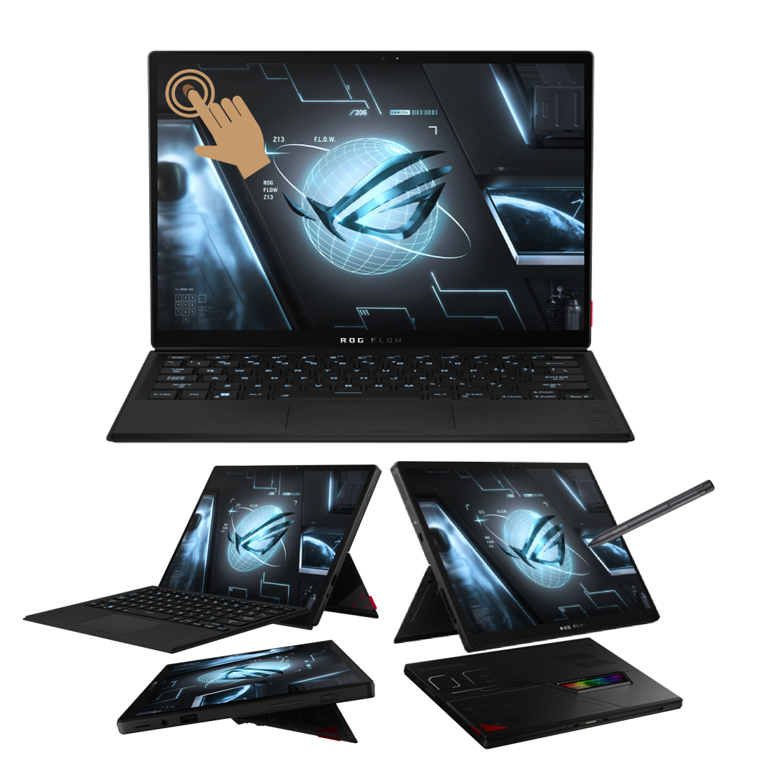 ASUS ROG Flow Z13 GZ301 INTEL i5-12500H Max Turbo 4.5Ghz RAM DDR5 16Gb M.2 NVME 512Gb Monitor 13.4 FHD(120Hz / Touch Screen) Win11