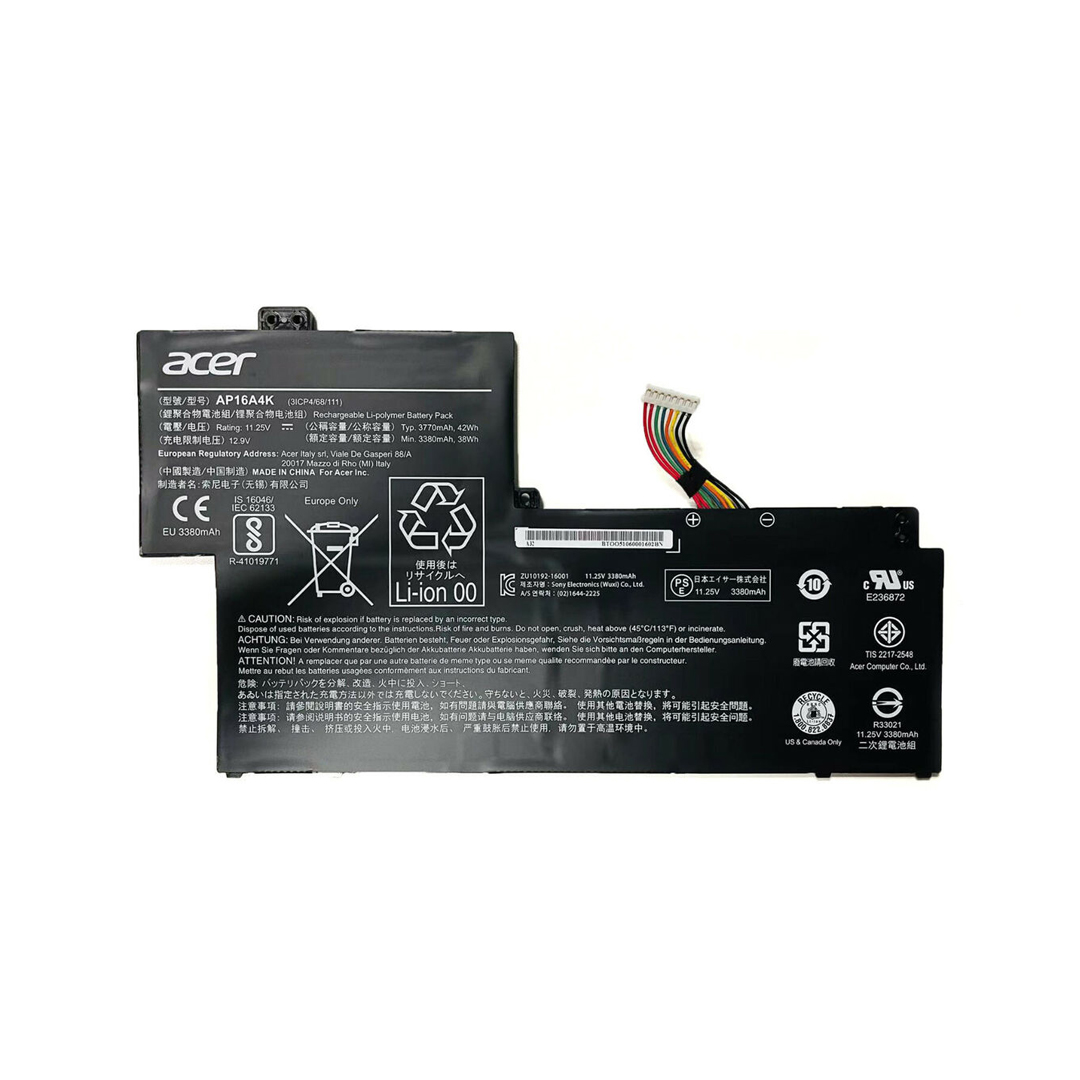 Acer AP16A4K (11.25V 42Wh) Battery