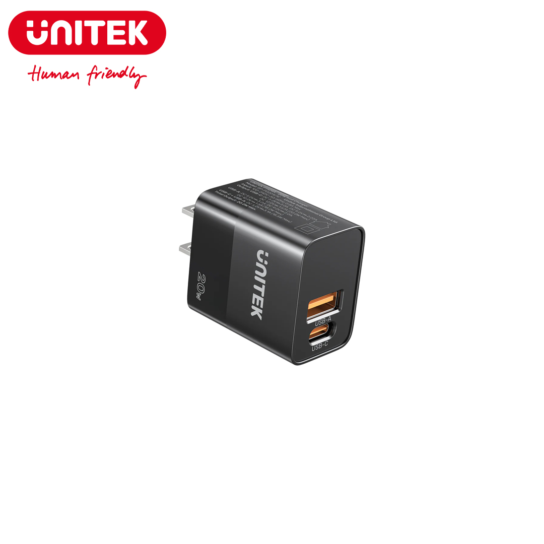 Adapter 20W - 2 Plug (QC PD 3.0) Unitek P1124ABK01-US