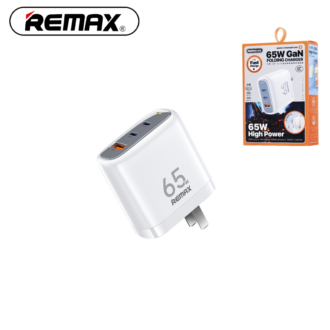 Adapter 65W - 3 Plug (QC PD) GaN fast charging REMAX RP-U60
