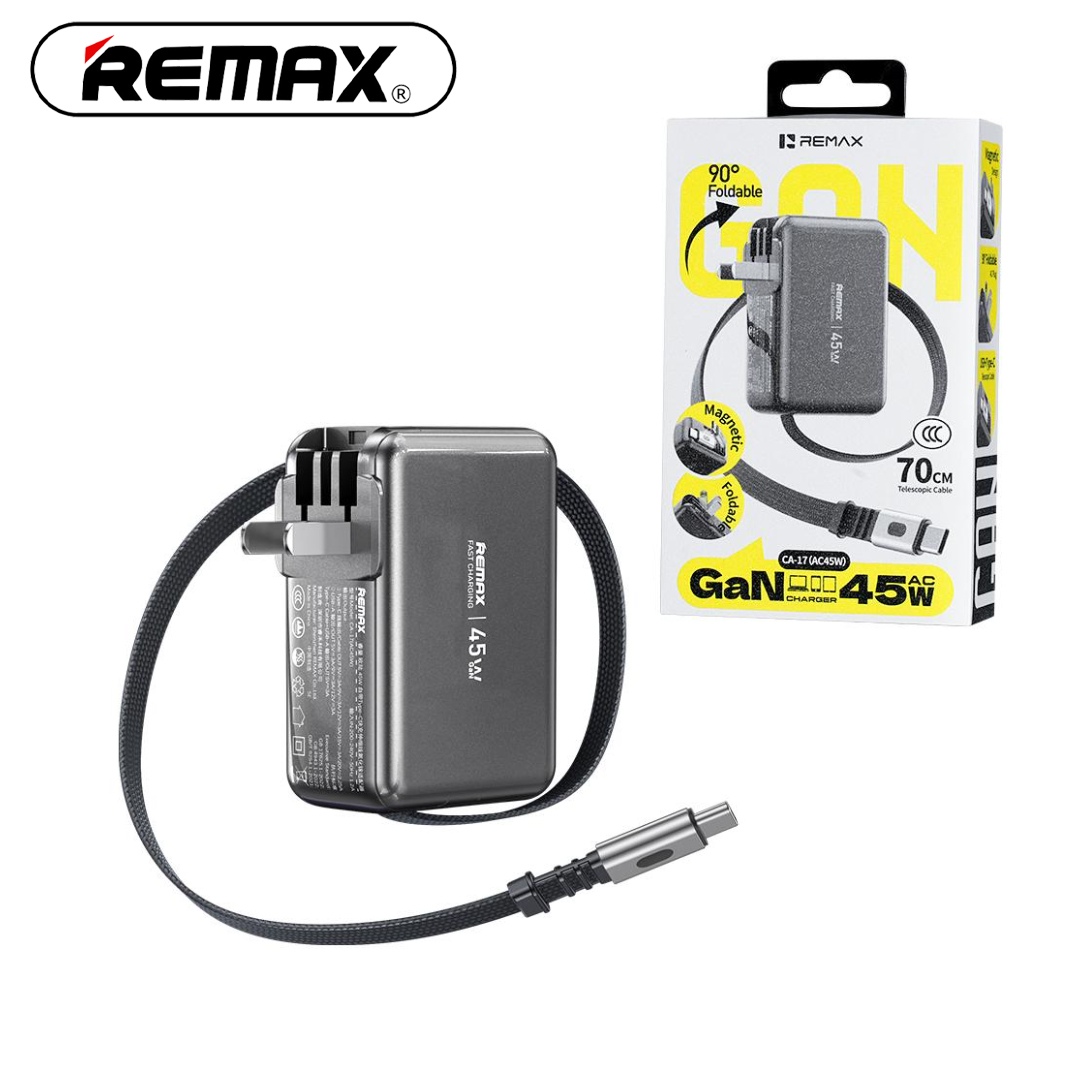 Adapter + Cable Type-C 45W REMAX CA-17(AC45W) GaN