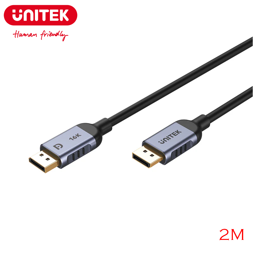 Cable Displayport (2.1 16K) 2M Unitek C1626GY01-2M