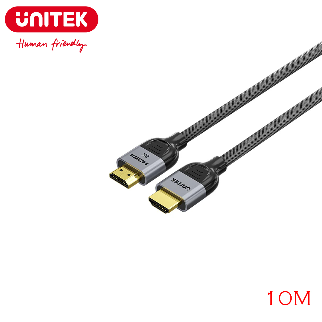 Cable HDMI (2.1 8K) 10M Braided Nylon Unitek C11093RGY01-10M