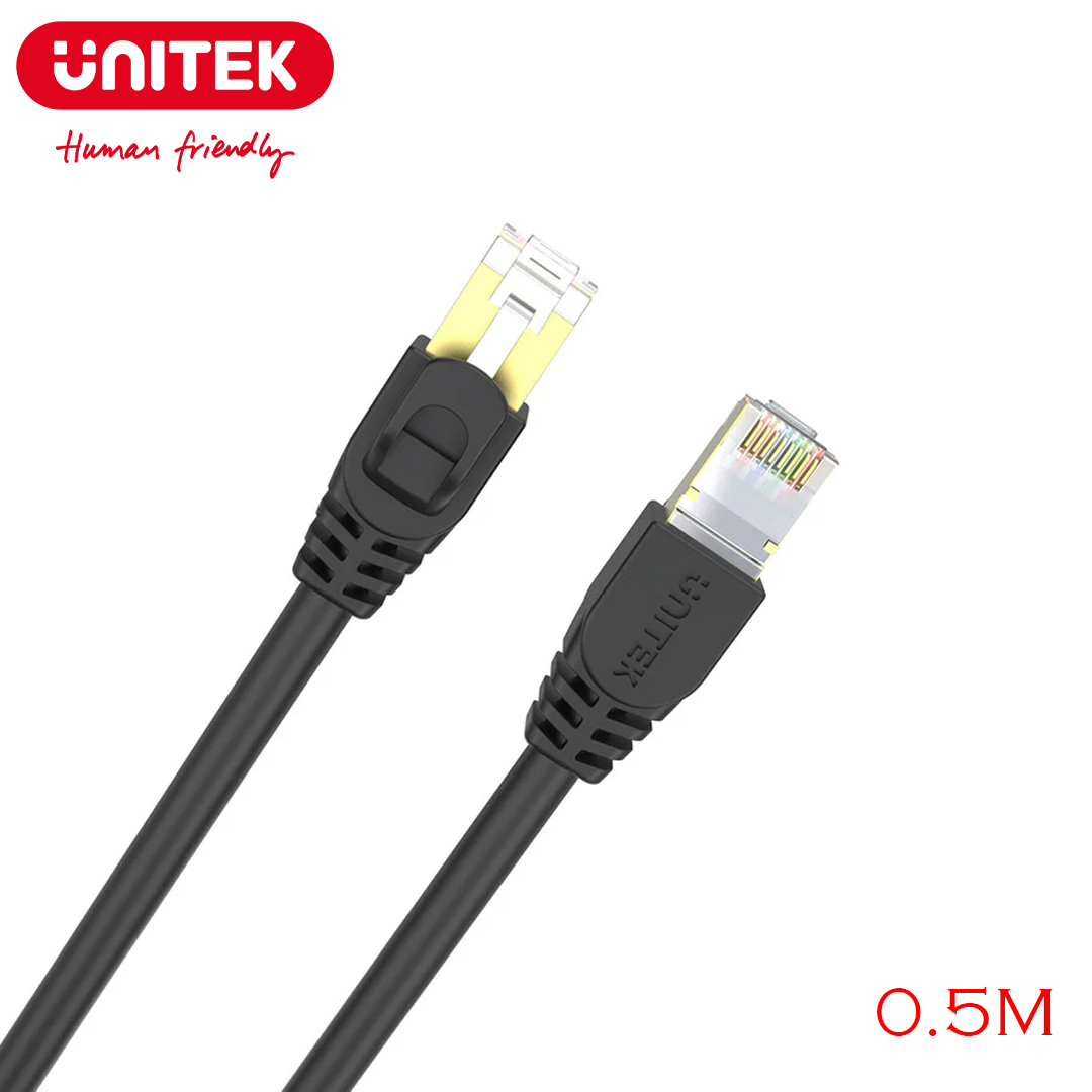 Cable LAN SSTP Cat7 0.5M Unitek C1808HBK