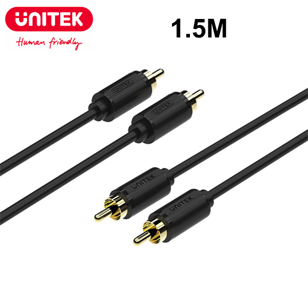 Cable Sound 2RCA Male to 2RCA Male 1.5M Unitek Y-C945BK