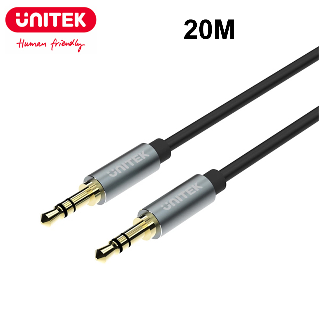 Cable Sound 3.5mm/3pole AUX Male 20M Unitek Y-C9007ABK