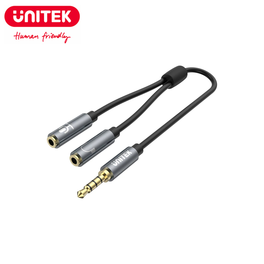Cable Sound 3.5mm/4pole AUX 1Male to 3.5mm/3pole AUX 2Female 0.2M Unitek C9008AGY
