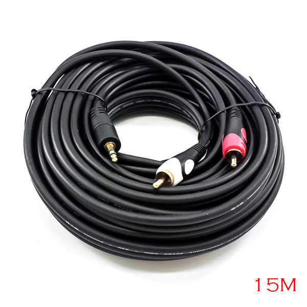 Cable Sound 3.5mm/3pole AUX 1Male to 2RCA Male 15M OEM