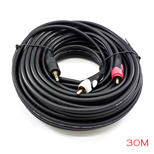 Cable Sound 3.5mm/3pole AUX 1Male to 2RCA Male 30M OEM