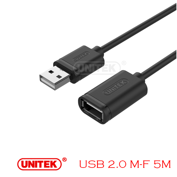 Cable USB(2.0) 5M Unitek Y-C418GBK