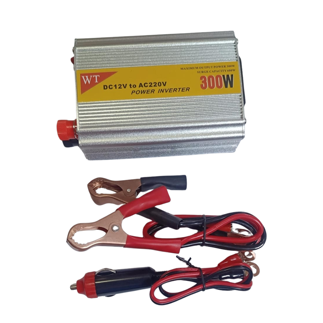Car Power Inverter 300W | DC 12V to AC 220V Converter + USB 1A Charger