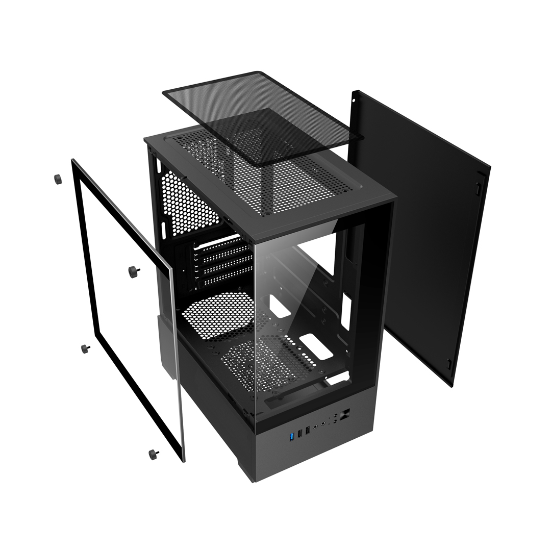 Case Edra ECS1303 Black / mATX / No FAN