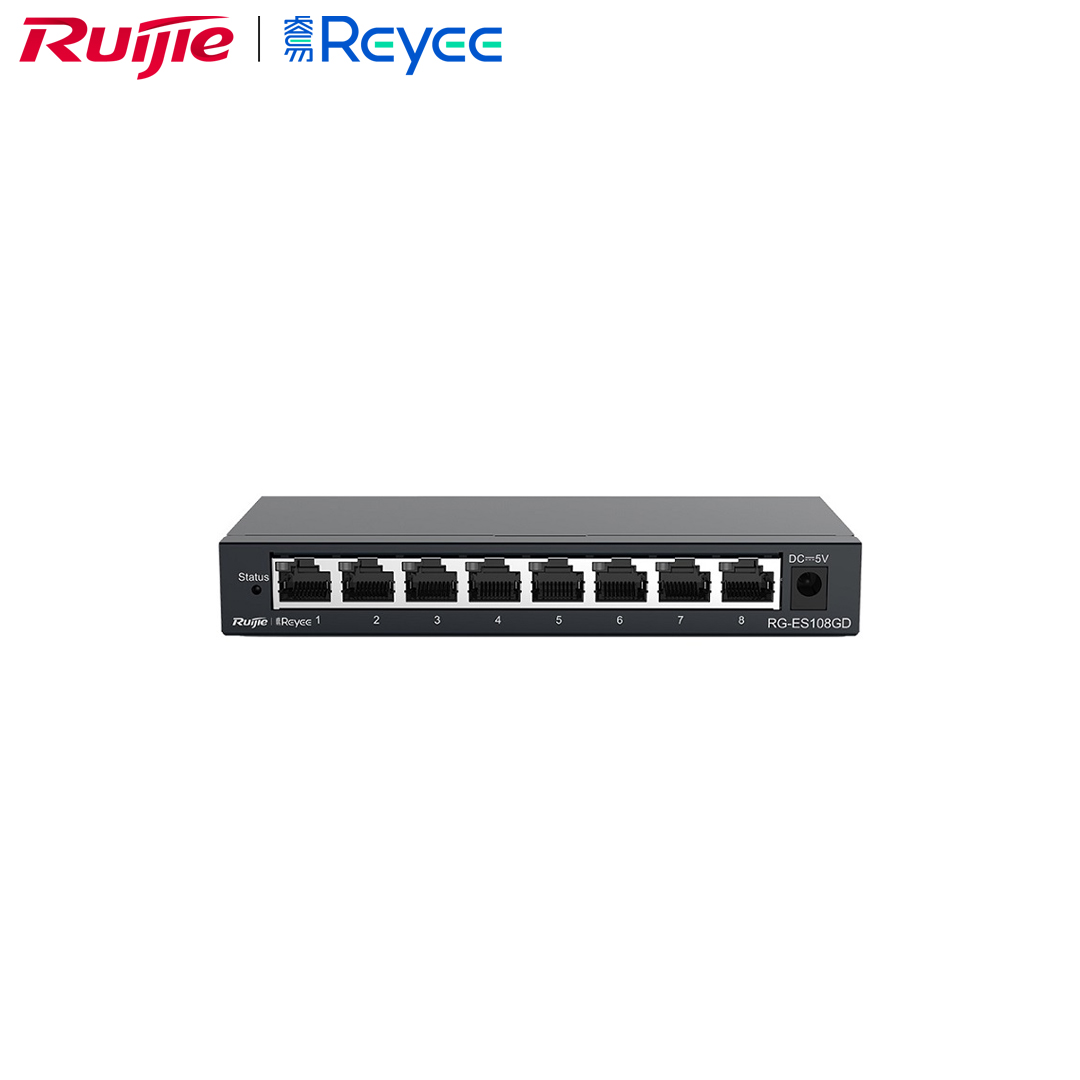 Ethernet Hub/Switch 08 port Gigabit Ruijie Reyee RG-ES108GD