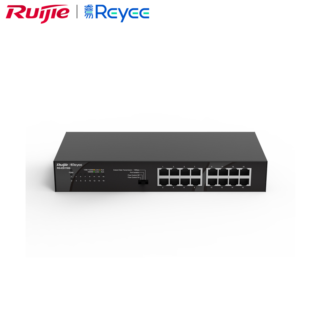 Ethernet Hub/Switch 16 port Gigabit Ruijie Reyee RG-ES116G