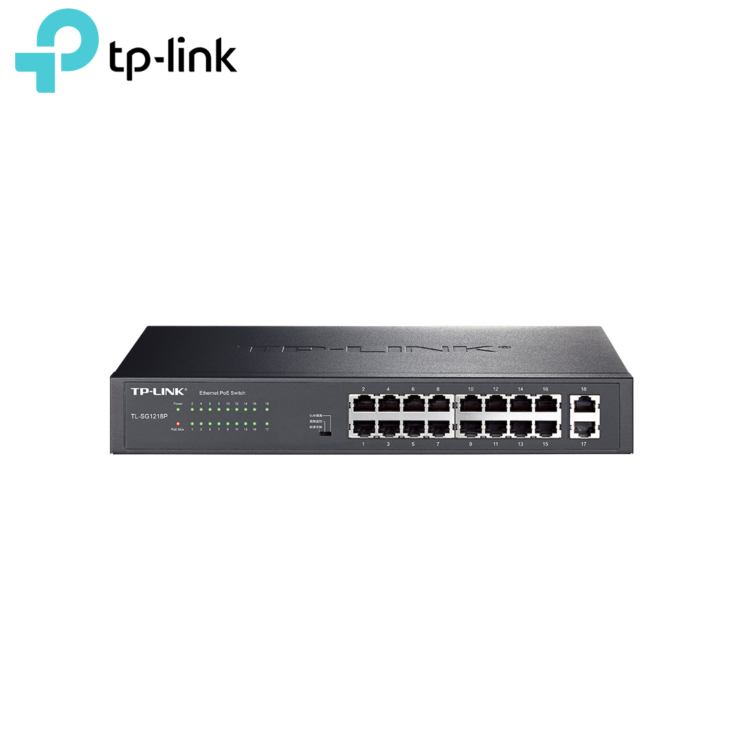 Ethernet Hub/Switch POE 16 port 10/100 + 2 port Uplink Gigabit TP-Link TL-SG1218P