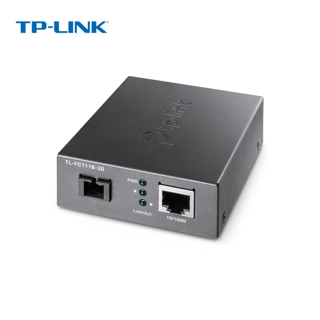 Fiber Converter SC to LAN 100M port (20km) TP-Link TL-FC111B-20