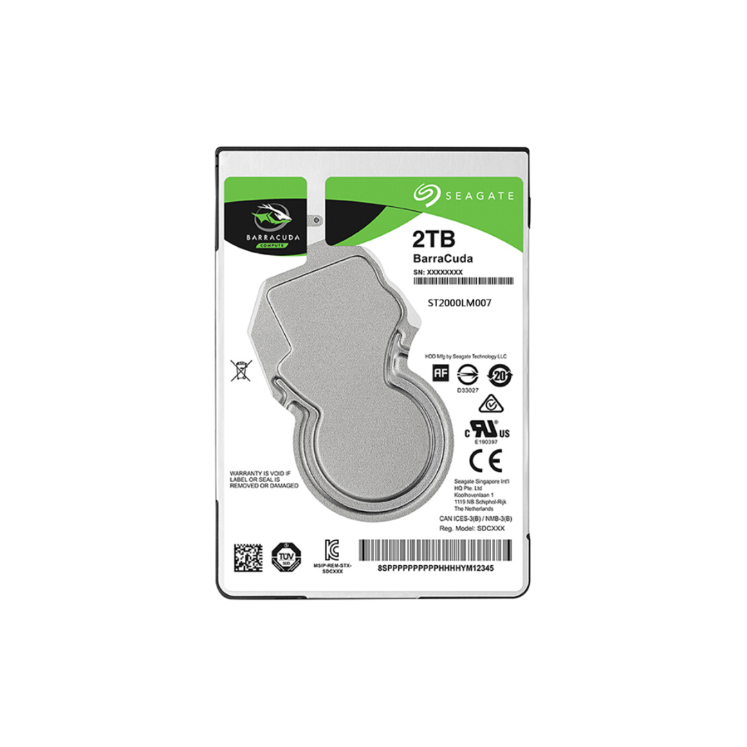 HDD 2.5 Laptop 2000Gb Seagate BarraCuda (Sata III / 7mm)