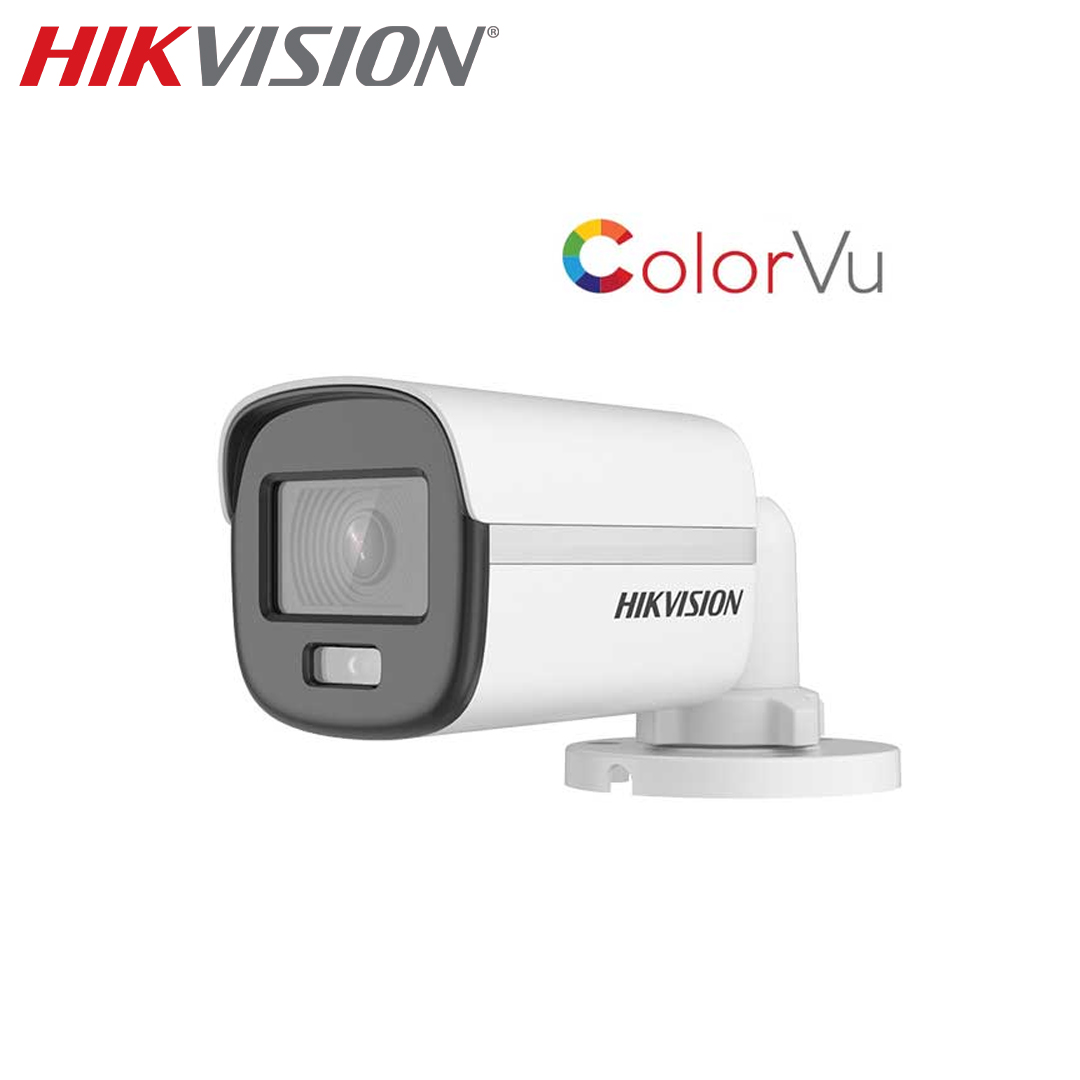HDTVI 2.0MP - 1080P / Bullet ColorVu Camera HIKVISION DS-2CE10DF0T-FS / ກ້ອງວົງຈອນປີດ ອັດສຽງໄດ້