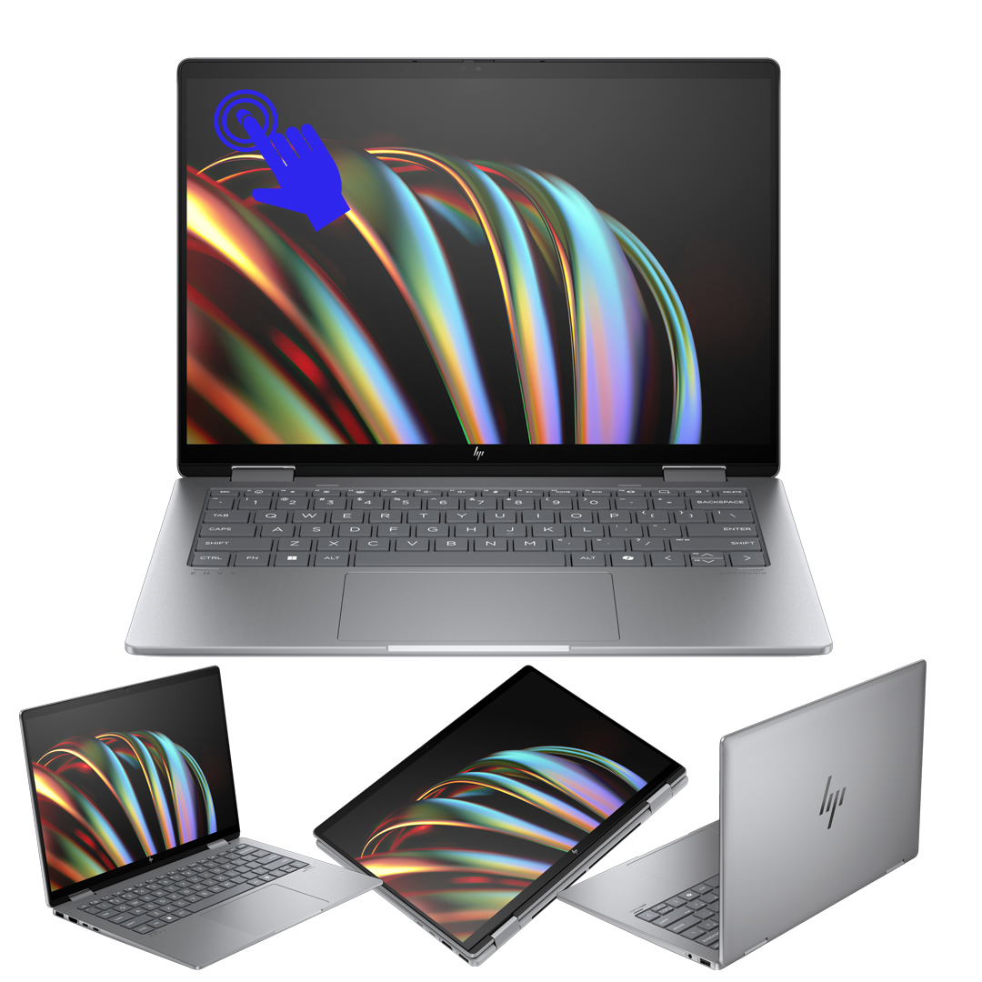 HP Envy 14 X360 INTEL Core 5 120U Max Turbo 5.0Ghz RAM DDR4 8Gb M.2 NVME 512Gb Monitor 14.0 FHD(Touch Screen) Win11