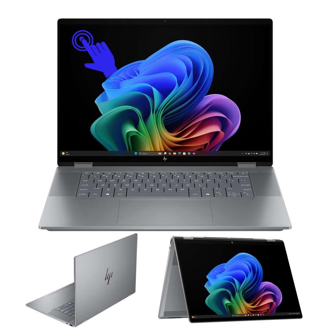 HP OmniBook X Flip 16 AMD Ryzen AI 5 340 Max Turbo 4.8Ghz RAM LPDDR5X 16Gb M.2 NVME 512Gb Monitor 14.0 FHD+(Touch Screen) Win11