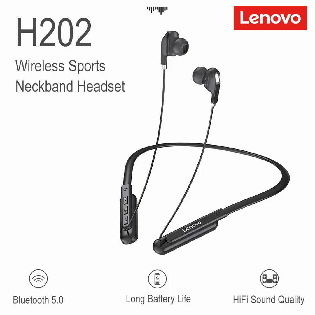 Headphone Bluetooth/Sport In-ear Stereo LENOVO Lecoo H202