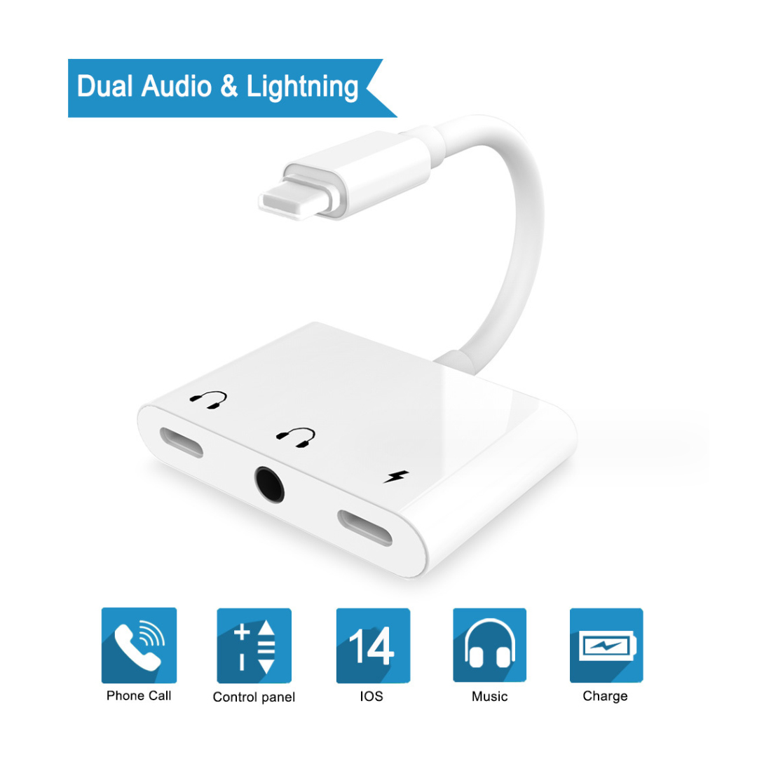 Hub Lightning to 2 Sound(Support Call) / Charger
