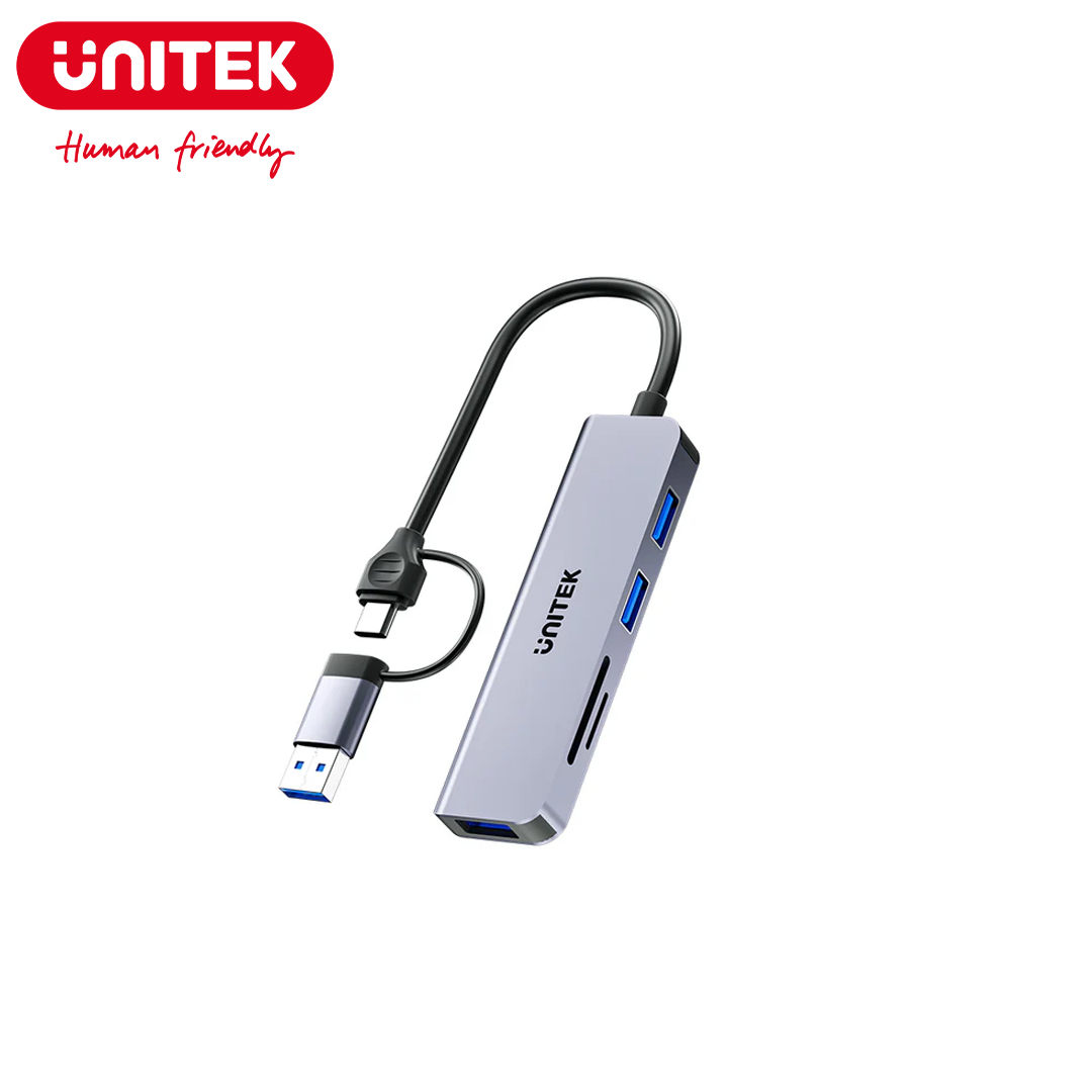 Hub Type-C (included USB) to 3USB 3.0 + Card Reader SD/MicroSD Unitek H1320AGY01