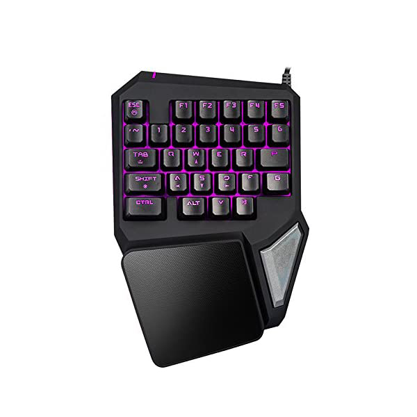 Keyboard USB Single Hand Delux T9 Pro GamingLED