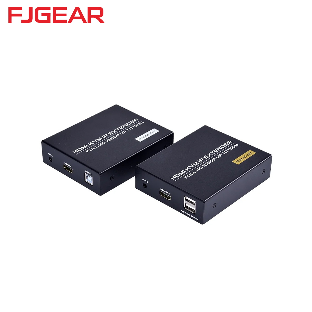 KVM Extension HDMI+USB over LAN (Max 150M) FJGEAR FJ-HKV150