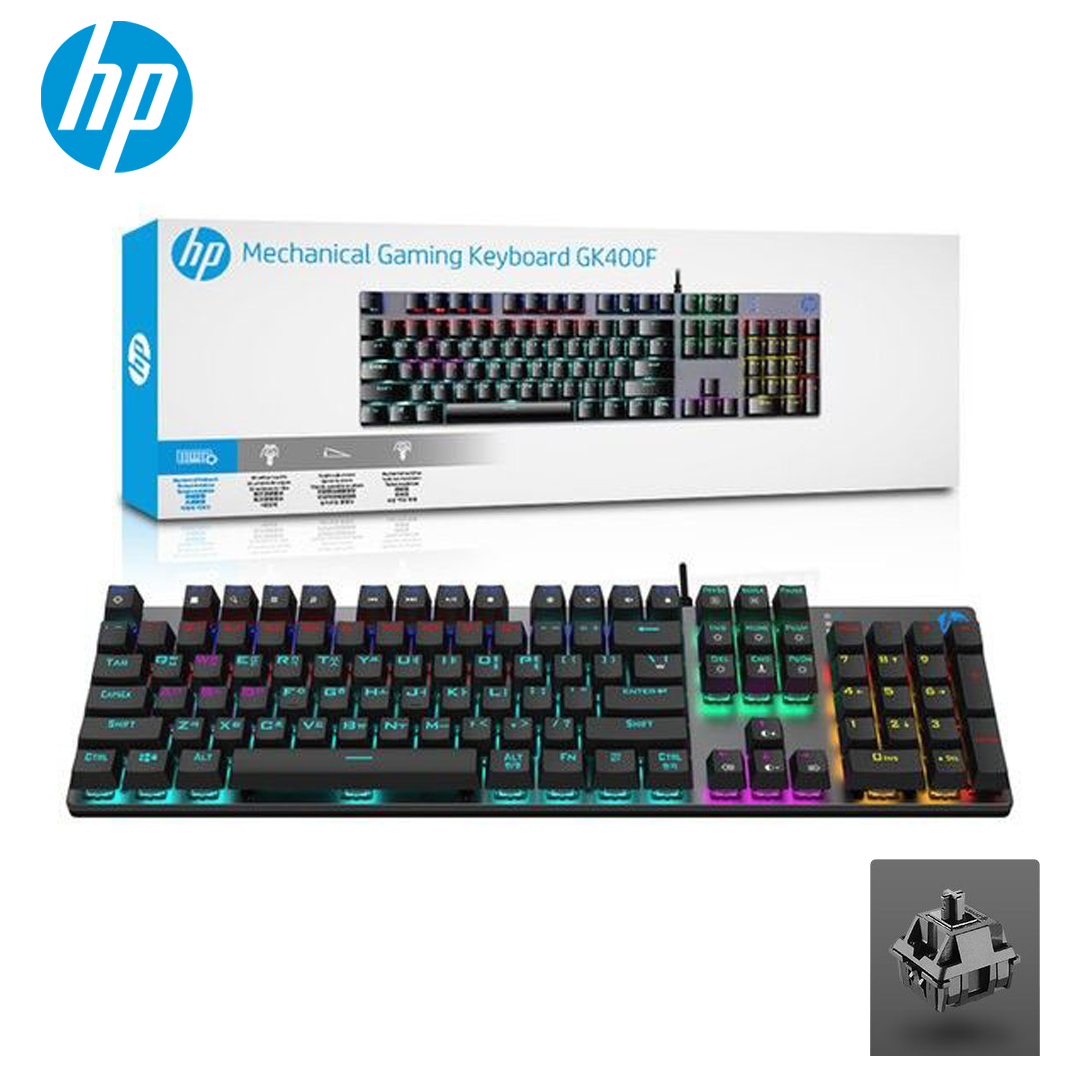 Keyboard USB Gaming/RGB Mechanical (Black Switch) HP GK400F