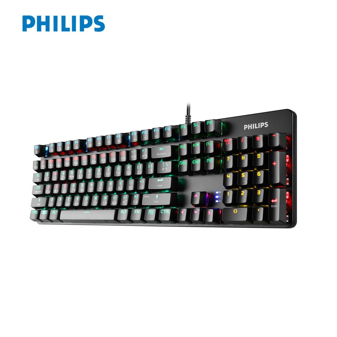 Keyboard USB Gaming/RGB Mechanical (Blue Switch) PHILIPS SPK8401