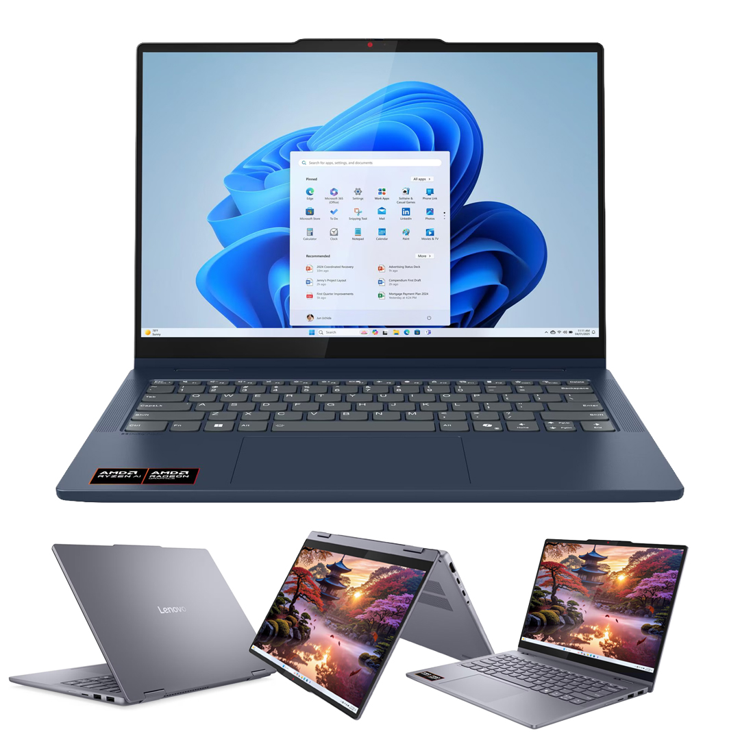 LENOVO IdeaPad 5 2-in-1 14AKP10 AMD Ryzen Al 7 350 Max Turbo 5.0Ghz RAM LPDDR5X 16Gb M.2 NVME 1Tb Monitor 14.0 FHD+(Touch Screen) Win11