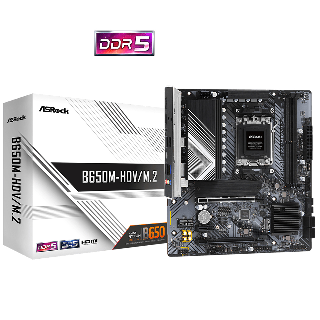Mainboard ASROCK B650M-HDV/M.2 AMD AM5 DDR5*2 support NVME