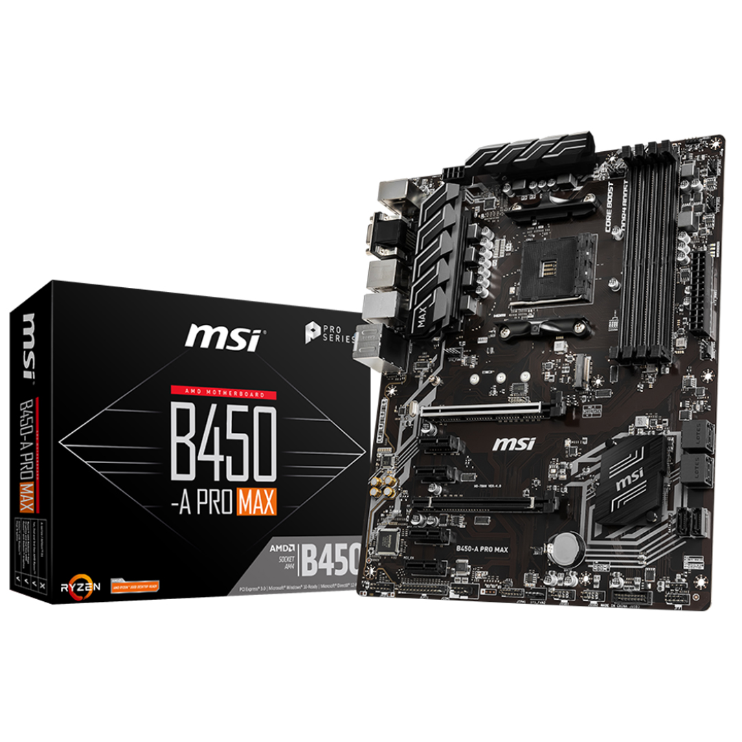 Mainboard MSI B450-A PRO MAX AMD AM4 DDR4*4 support NVME