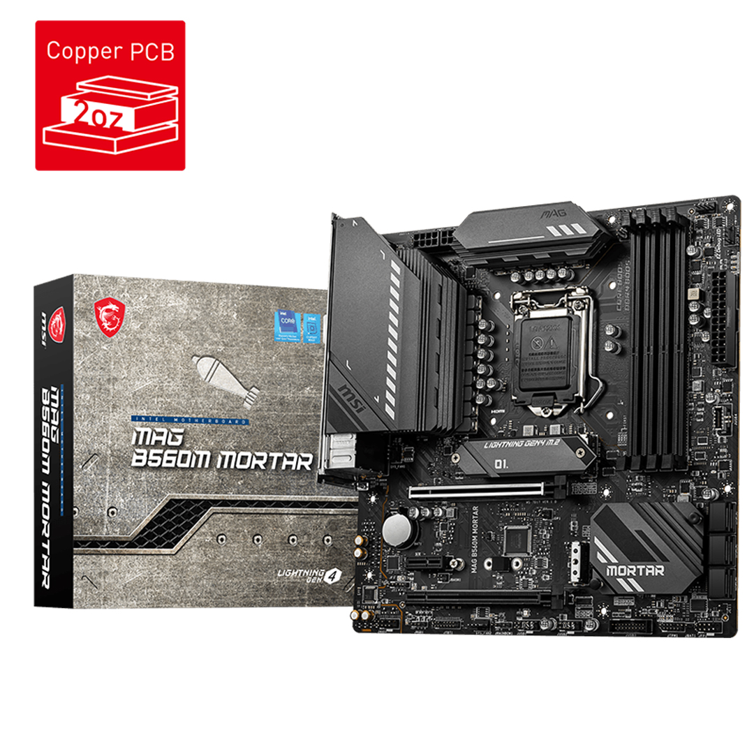 Mainboard MSI MAG B560M MORTAR LGA1200 DDR4*4 support NVME