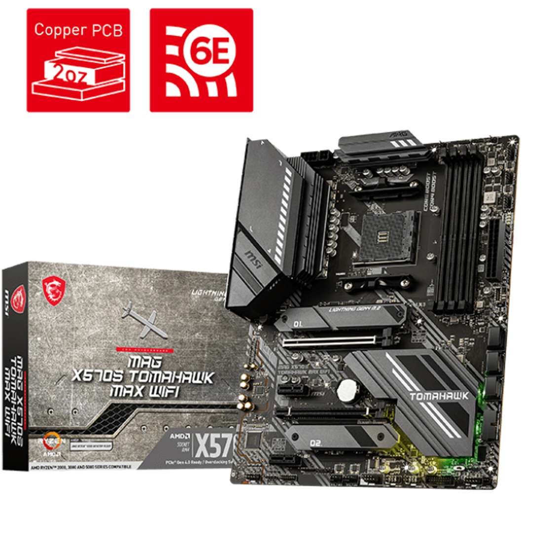 Mainboard MSI MAG X570S TOMAHAWK MAX WIFI AMD AM4 DDR4*4 support NVME