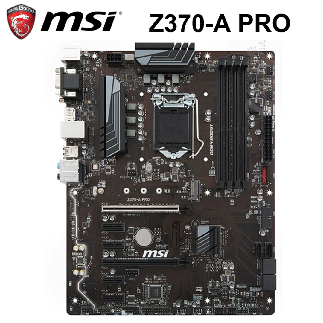 Mainboard MSI Z370-A PRO LGA1151v2 DDR4 (*2Hand/ມື້ສອງ Clear Stock)