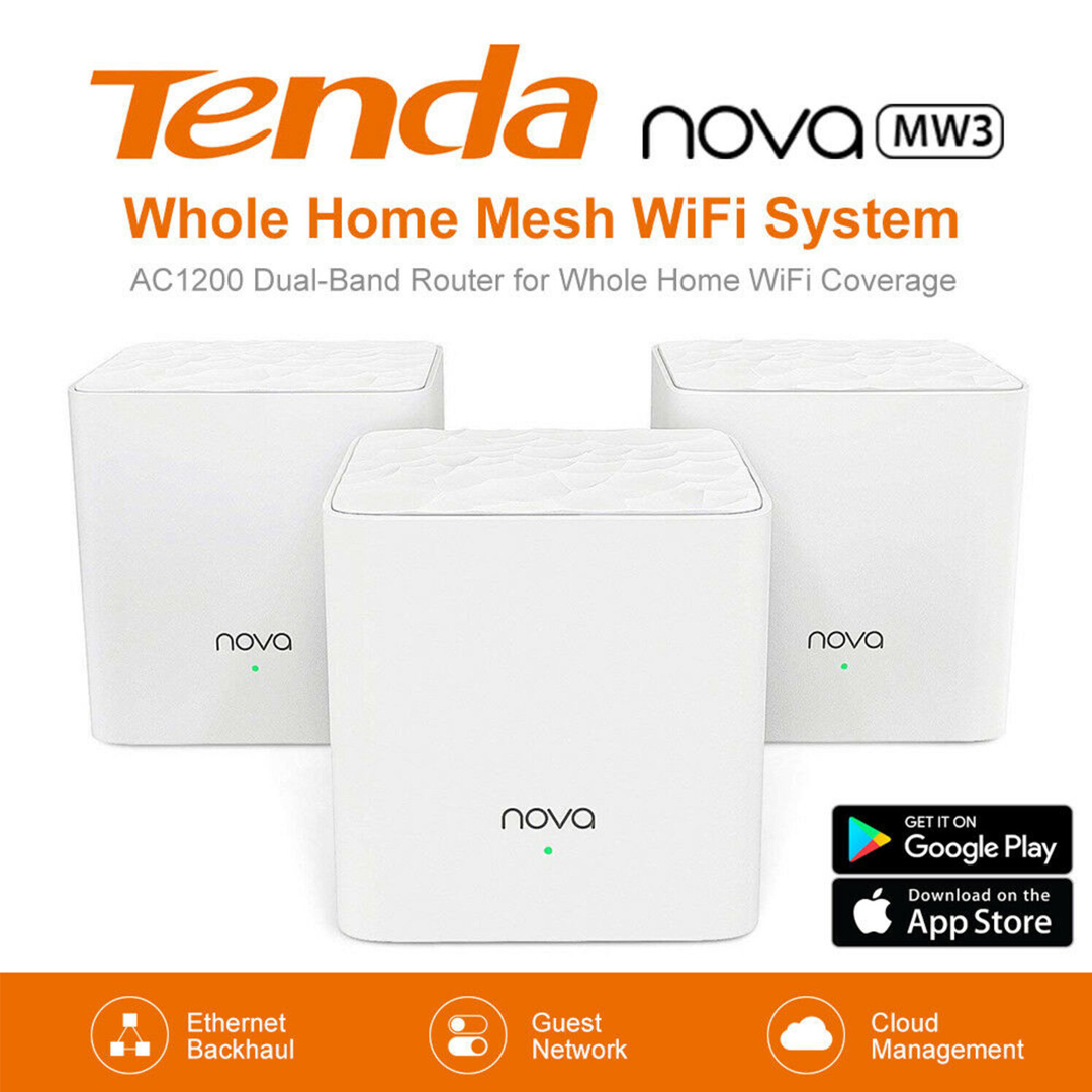 Mesh Wifi AC1200 (3-Pack) Tenda Nova MW3
