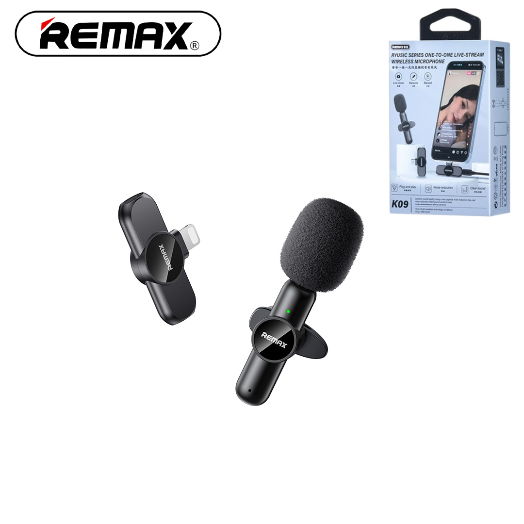 Microphone(1) Lavalier Wireless for Mobile (Lightning) REMAX K09