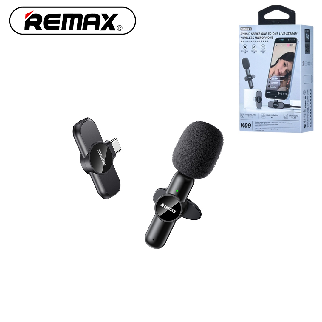 Microphone(1) Lavalier Wireless for Mobile (Type-C) REMAX K09