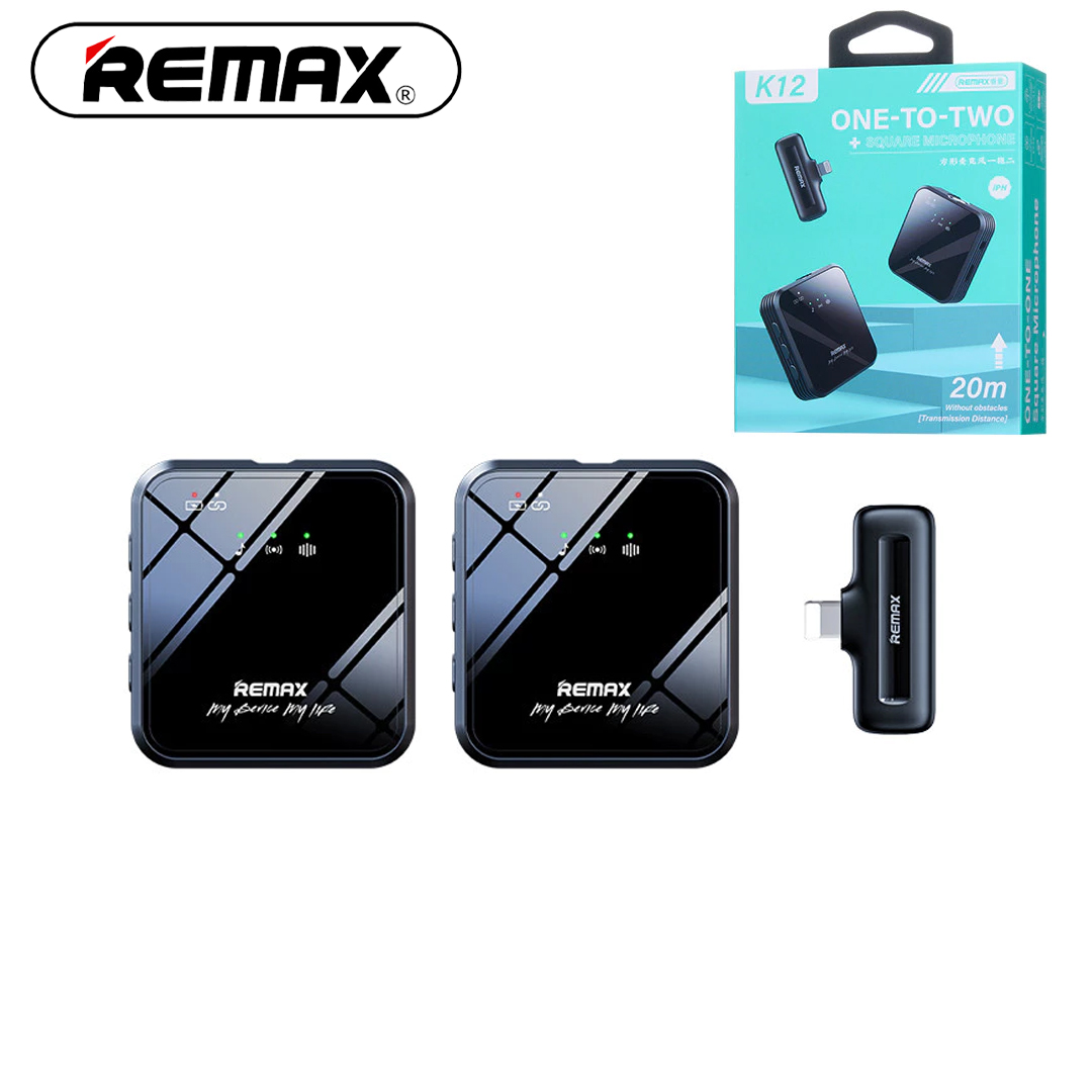 Microphone(2) Lavalier Wireless for Mobile (Lightning) REMAX K12