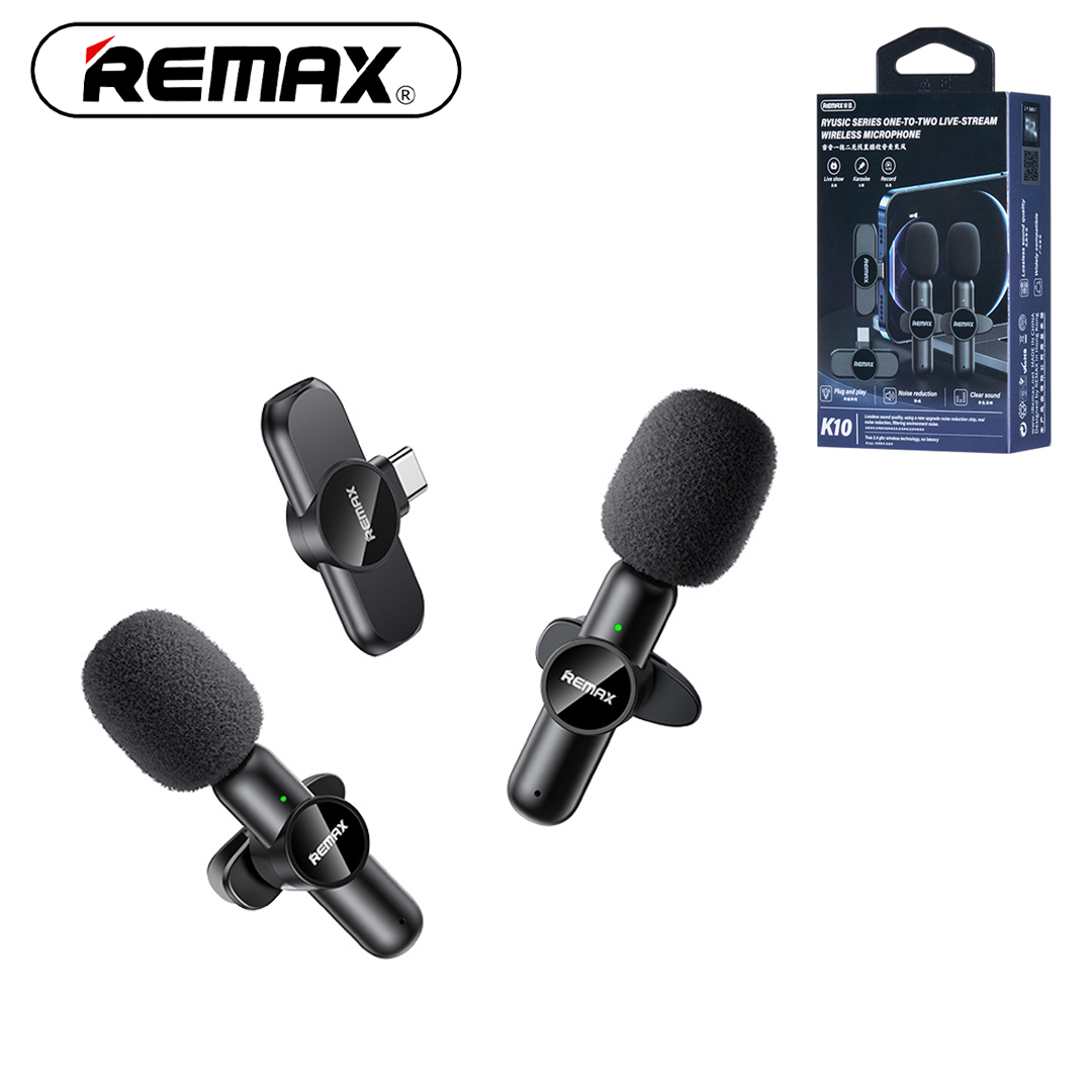 Microphone(2) Lavalier Wireless for Mobile (Type-C) REMAX K10
