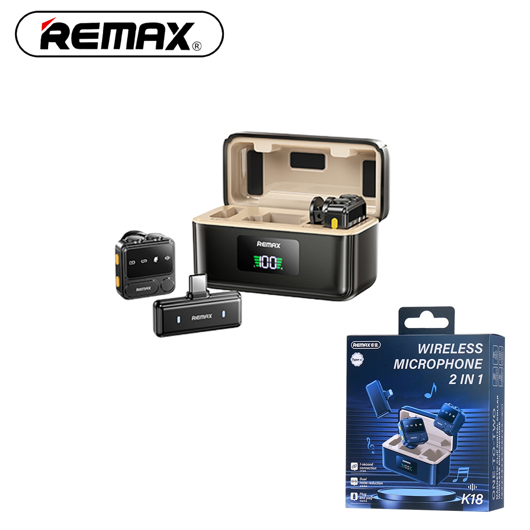 Microphone(2) Lavalier Wireless for Mobile (Type-C) REMAX K18