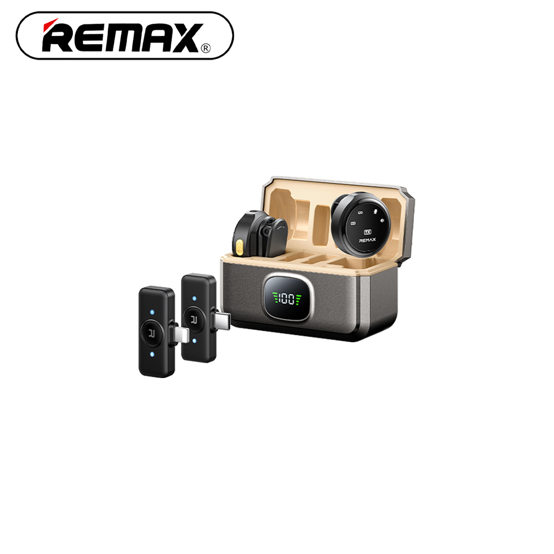 Microphone(2) Wireless AI Lavalier for Mobile (Type-C+Lightning) REMAX K22
