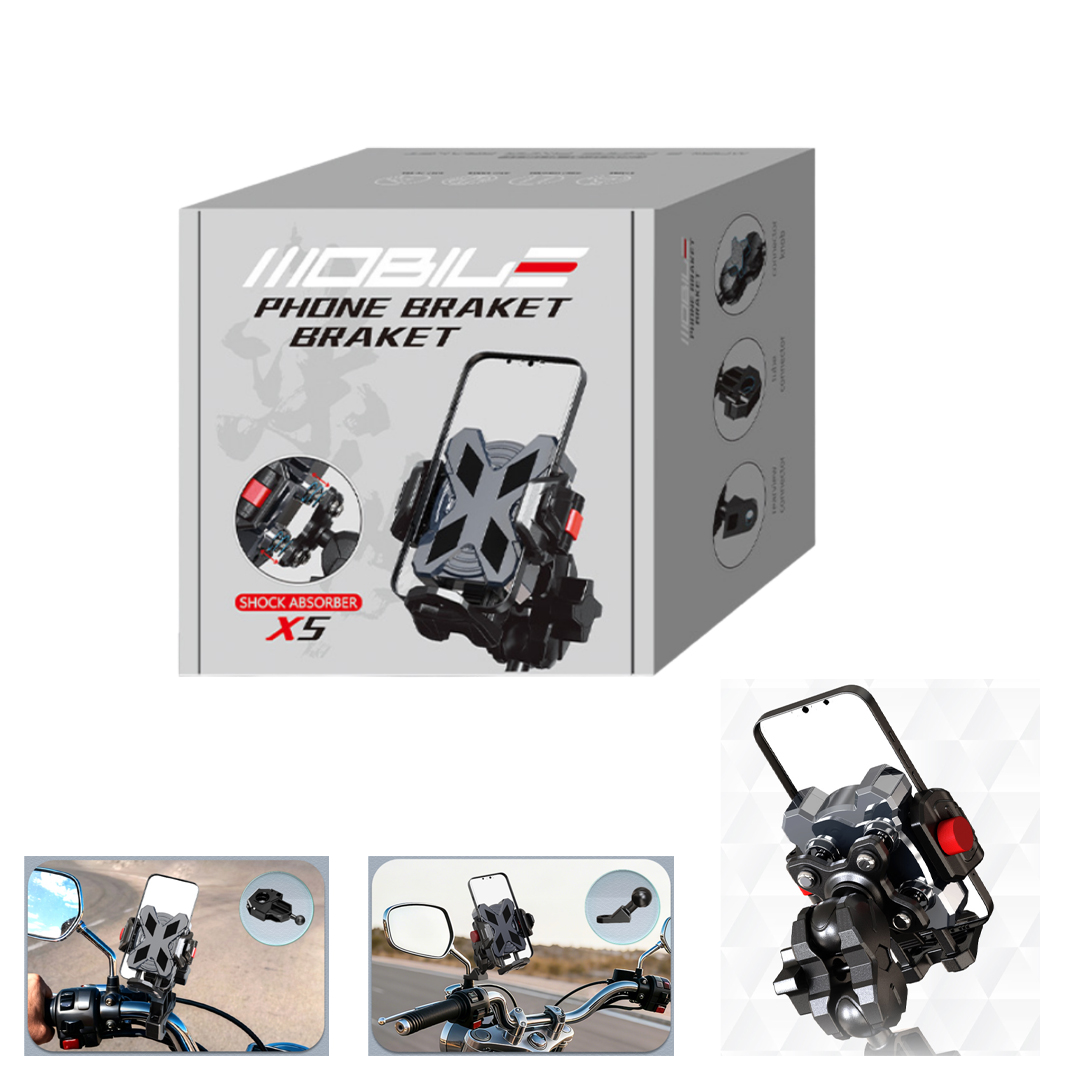 Mobile phone holder for motorbike X5 SHOCK ABSORBER
