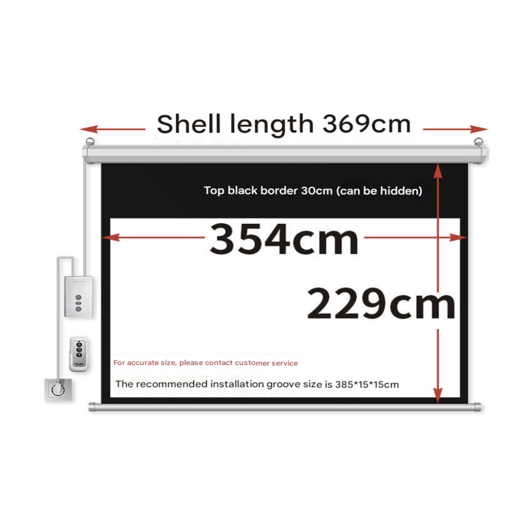 Motorized Projection Screen 160inch (140x79