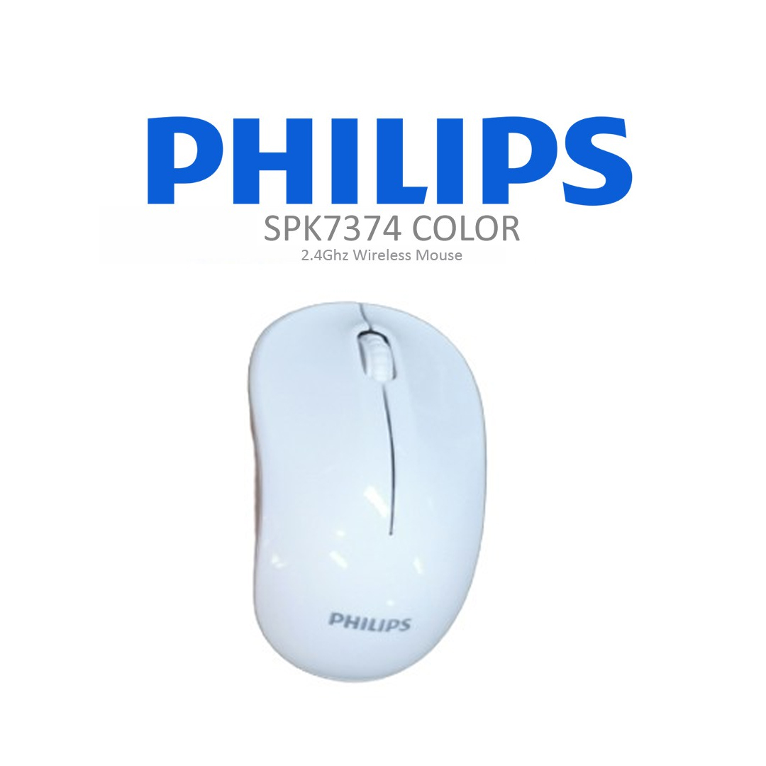 Mouse Wireless PHILIPS M374C (SPK7374 white/Blue)