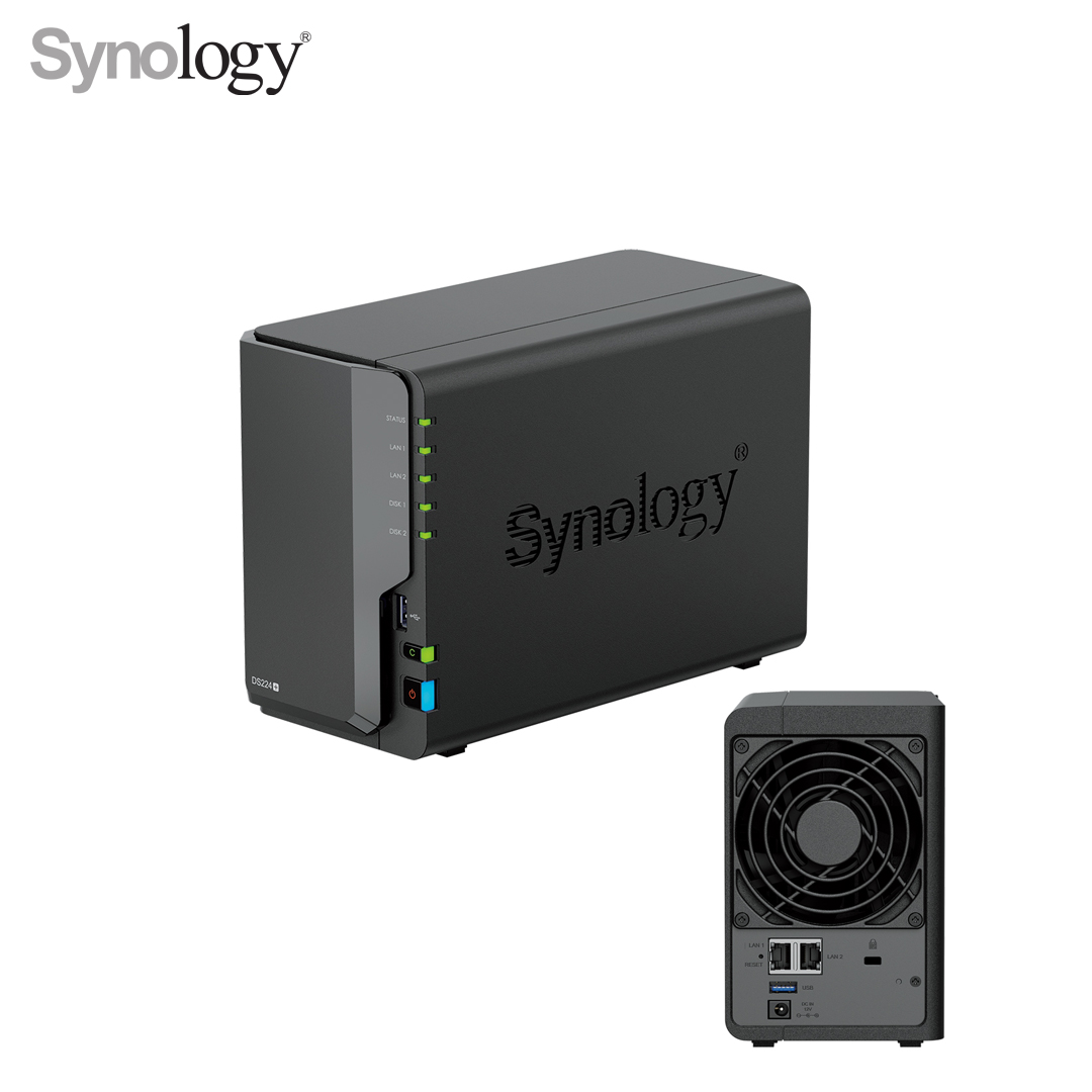 Synology DS224 2-bay-diskstation NAS (Intel Celeron J4125 4-ku00e4rnig 2.0 GHz 2 GB DDR4 RAM 2 X RJ