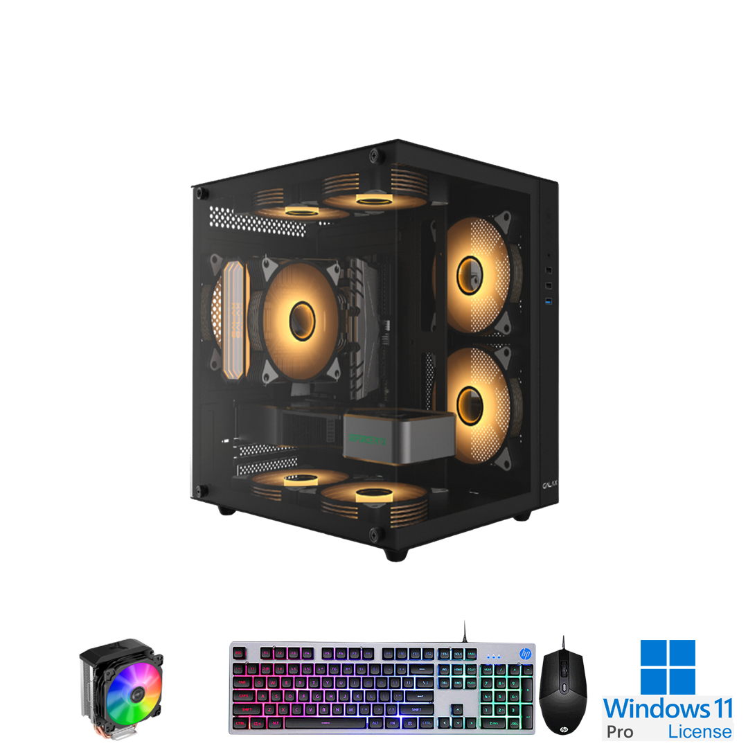 PC-Case Gaming-Design AMD Ryzen 5 3500X 3.6Ghz Turbo 4.1Ghz 6cores-6threads Mainboard B550M RAM DDR4 16Gb M.2 NVME 512Gb PSU 550W Wifi KB-Mouse (No Monitor)